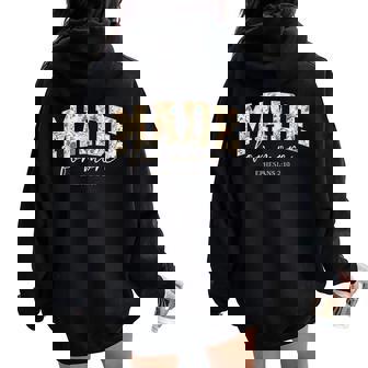 Retro Flower MadeFor More Ephesians 2 Women Oversized Hoodie Back Print - Thegiftio UK