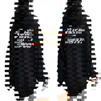 Retro Fourth Grade First Day Of School Teacher Women Oversized Hoodie Back Print - Thegiftio