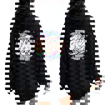 Retro Katy First Name I Love Katy Groovy 80'S Vintage Women Oversized Hoodie Back Print | Mazezy