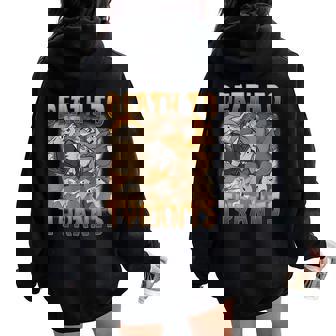 Retro Rabbit Death To Tyrants Vintage 90S For Women Women Oversized Hoodie Back Print | Mazezy
