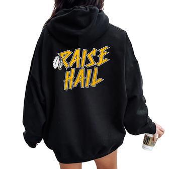Retro Raise Hail Personalised Name For Women Women Oversized Hoodie Back Print - Thegiftio UK