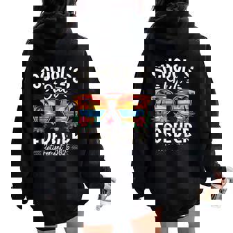 Retro School's Out Forever Retirement 2025 Retired Teacher Women Oversized Hoodie Back Print | Mazezy