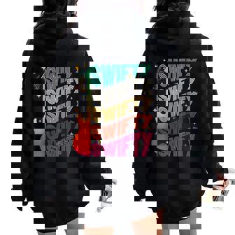 Retro Taylor Personalized Name I Love Taylor Girl 70'S 80'S Women Oversized Hoodie Back Print - Thegiftio