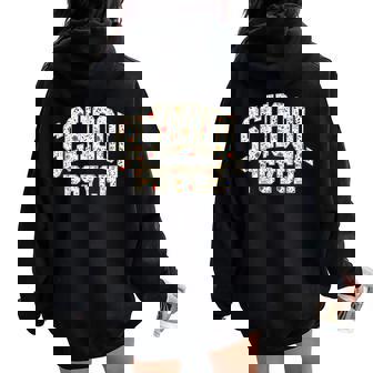 Retro Wildflower School Psych Teacher School Psychologist Women Oversized Hoodie Back Print | Mazezy