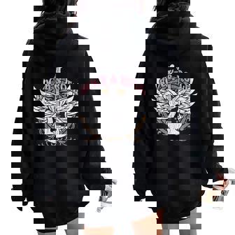 Rock And Roll Guitarraintage Rock Música Women Oversized Hoodie Back Print - Regaloses