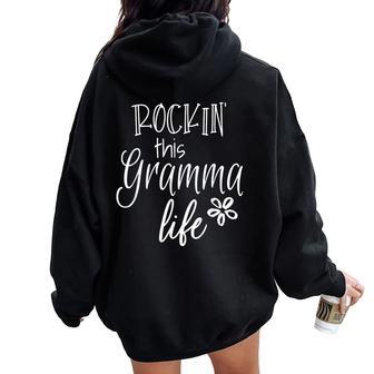 Rockin This Gramma Life Special Grandma Women Oversized Hoodie Back Print - Thegiftio UK
