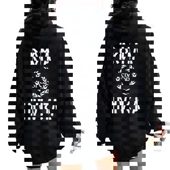 Roma Invicta Campeón De Roma Women Oversized Hoodie Back Print - Regaloses