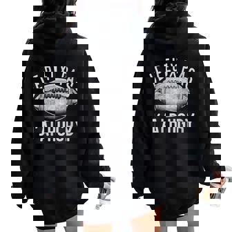 Rugby De Jugador De Rugby No Puedo Tener Rugby Cuello Women Oversized Hoodie Back Print - Regaloses