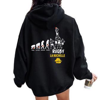 Rugby La Rochelle Evolution Cadeau Supporter Homme Sweat à capuche oversize pour femme avec imprimé dans le dos - Cadeauxyz