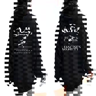 Salem Massachusetts Halloween Salem Witches 1626 Mens Women Oversized Hoodie Back Print | Mazezy