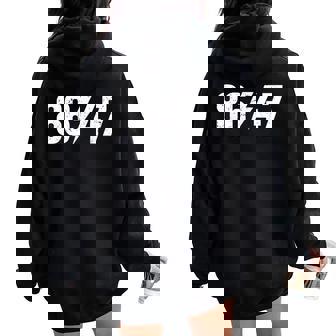 Sarcastic 8647 Vintage 80S Style 86 47 Rock Music 8647 Women Oversized Hoodie Back Print - Thegiftio UK