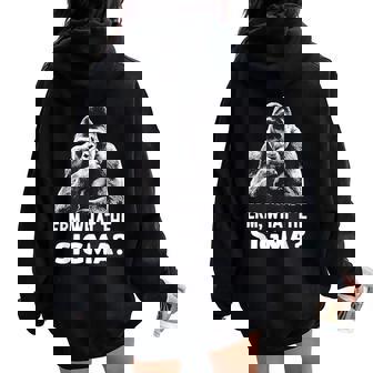 Sarcastic Humor Meme Erm What Theigma Ironic Meme レディース オーバーサイズ パーカー バックプリント - Kawaiitshirt