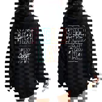 School Field Day Happy Field Day Teacher Life Summer Women Oversized Hoodie Back Print - Thegiftio UK