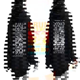 Second Grade Dabbing Boy Bruh It's My First Day Of 2Nd Grade Women Oversized Hoodie Back Print - Thegiftio