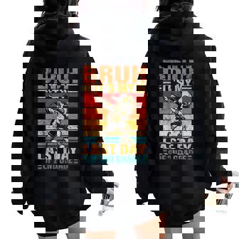 Second Grade Dabbing Boy Bruh It's My Last Day Of 2Nd Grade Women Oversized Hoodie Back Print - Thegiftio