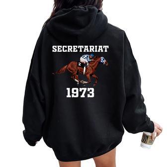 Secretariat 1973 Horse Racing Women Oversized Hoodie Back Print - Thegiftio UK
