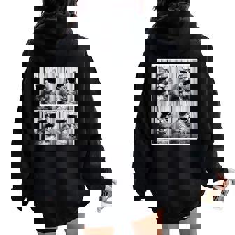Selfie De Chat Drôle Pour Photomaton Amoureux Des Chats Chat Avec Lunettes Deoleil Sweat à capuche oversize pour femme avec imprimé dans le dos - Cadeauxyz