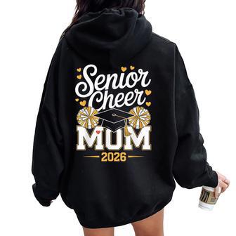 Senior Cheer Mom Class Of 2026 Women Oversized Hoodie Back Print - Thegiftio UK