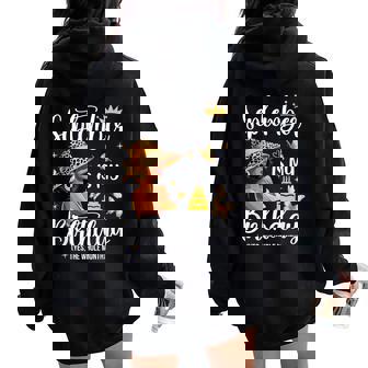 September Is My Birthday African American Woman Birthday Women Oversized Hoodie Back Print | Mazezy