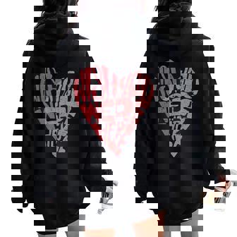 Seventies Heart Wish You Were Here Missing You レディース オーバーサイズ パーカー バックプリント - Kawaiitshirt