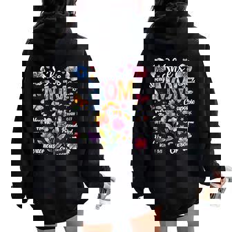 She Is Mom Bible Verses Christian Boho Floral Mother's Day Women Oversized Hoodie Back Print | Mazezy