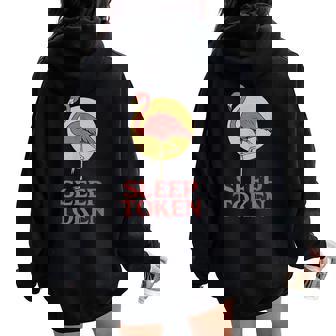 Sleep Token Flamingo Vibes – Take Me Back To Eden Women Oversized Hoodie Back Print - Thegiftio