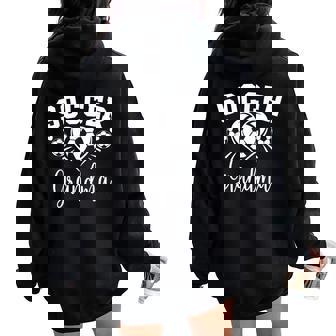 Soccer Grandma Soccer Heart Women Oversized Hoodie Back Print - Thegiftio