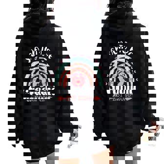 Soon To Be Grandma 2026 Rainbow Promoted To Grandma Est 2026 Women Oversized Hoodie Back Print - Thegiftio