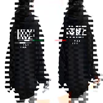 Souvenir Rétro Firenze Italia Florence Italie Garçons Et Filles Sweat à capuche oversize pour femme avec imprimé dans le dos - Cadeauxyz