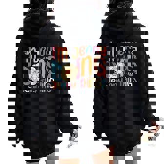 Soy Jenny Haciendo Cosas Divertidas De Jenny Groovy Retro Jenny Women Oversized Hoodie Back Print - Regaloses