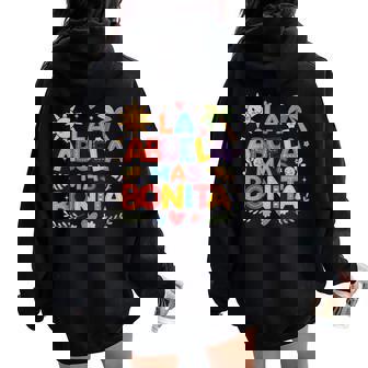 Spanish La Abuela Mas Bonita Grandma Grandmother Women Oversized Hoodie Back Print | Mazezy