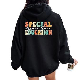 Special Education Squad Teacher Back To School Women Oversized Hoodie Back Print - Thegiftio UK