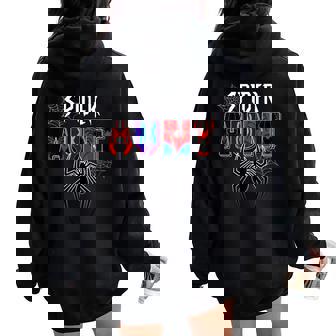 Spider Aunt Mother's Day Matching Family Birthday Boy Women Oversized Hoodie Back Print | Mazezy