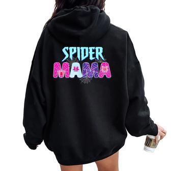 Spider Mama Matching Family Women Oversized Hoodie Back Print - Thegiftio