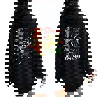 Stepping Into Junenth Afro Woman Black Girls Sneakers Men Women Oversized Hoodie Back Print | Mazezy