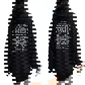 My Strength Christian Bible Gym Workout Weightlifting Women Oversized Hoodie Back Print - Thegiftio UK