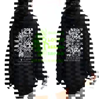 Sunflower Motivational Mental Health Awareness Women Women Oversized Hoodie Back Print | Mazezy