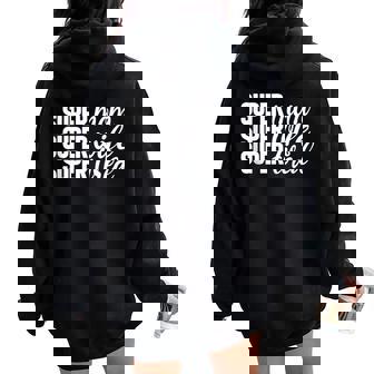 Super Momuper Wifeuper Cansado Día De La Madre Divertido Madre In Mangas Women Oversized Hoodie Back Print - Regaloses