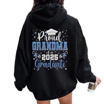 Super Proud Grandma Of 2025 Graduate Graduation Family Women Oversized Hoodie Back Print - Thegiftio UK