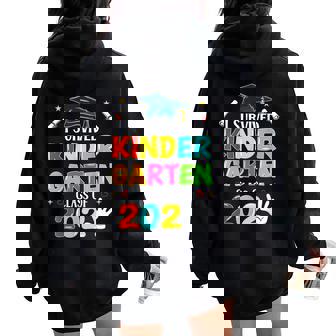 I Survived Kindergarten Graduation 2025 Graduate Boys Girls Women Oversized Hoodie Back Print - Thegiftio UK
