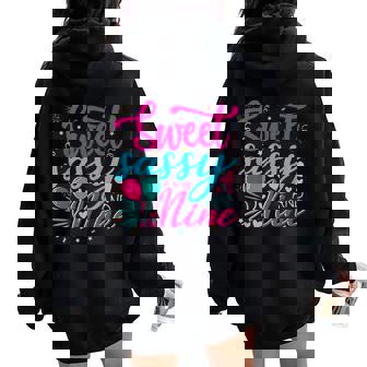 Sweet Sassy And Nine Birthday 9Th Birthday Girl Women Oversized Hoodie Back Print - Thegiftio UK