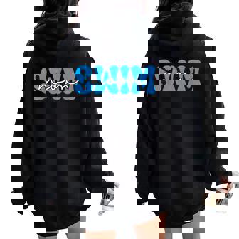Swim Mom Swimmer Mom Swimming Mother Swim Mama Women Oversized Hoodie Back Print | Mazezy