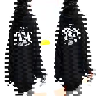 Taco Trump Always Chickens Out 面白いパロディ レディース オーバーサイズ パーカー バックプリント - Kawaiitshirt