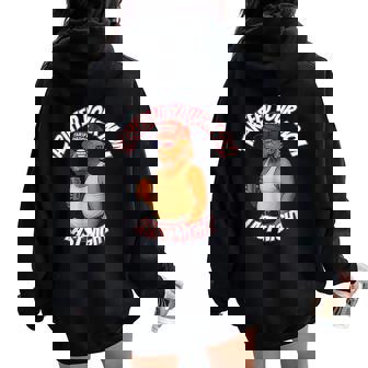 Tariffed Your Mom Last Night Tarrified Women Oversized Hoodie Back Print | Mazezy