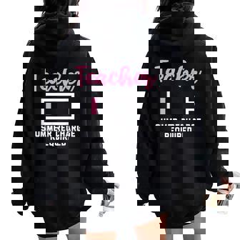 Teacherummer Recharge Required シャツ レディース オーバーサイズ パーカー バックプリント - Kawaiitshirt