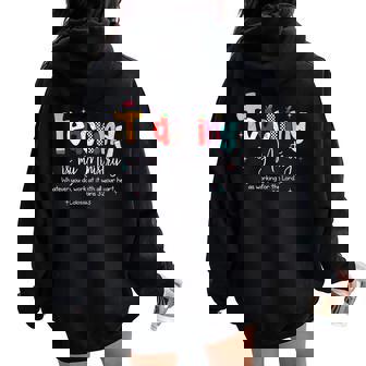 Teaching Is My Ministry God Christian Teacher Back To School Women Oversized Hoodie Back Print - Thegiftio