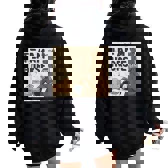 Team Horse 面白い馬のデザイン レディース オーバーサイズ パーカー バックプリント - Kawaiitshirt