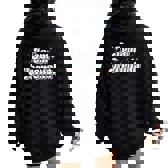Team Jeremiah Retro Groovy Women Oversized Hoodie Back Print - Thegiftio UK