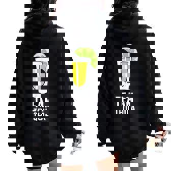Team Tequila アルコール シンコ・デ・マヨ メキシカンテキーラ レディース オーバーサイズ パーカー バックプリント - Kawaiitshirt