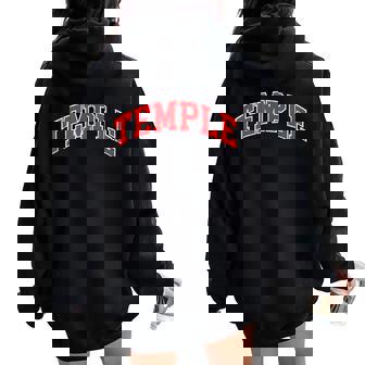 Temple Tx Red Vintage For Or Women Women Oversized Hoodie Back Print - Thegiftio UK